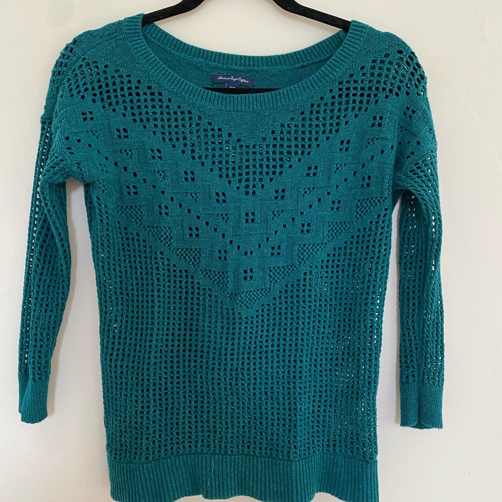American eagle 3/4 length sweater